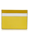 Saffiano Color Block Card Wallet Yellow - MARNI - BALAAN 2