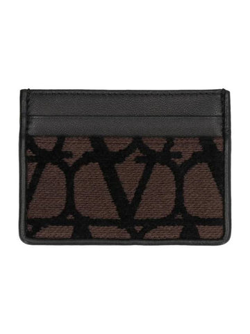 Iconographe Card Wallet Brown - VALENTINO - BALAAN 1