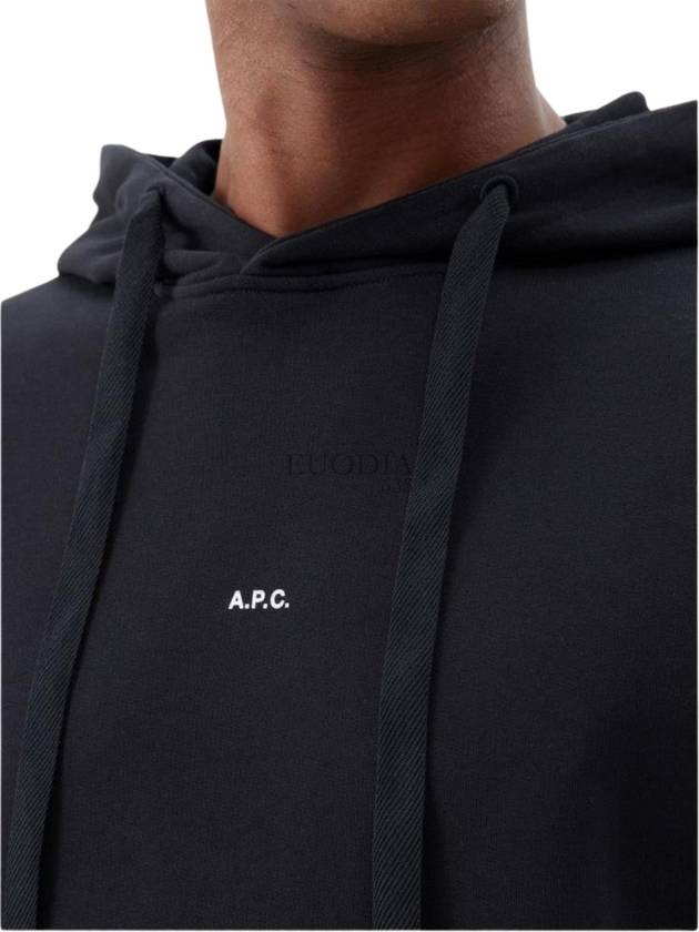 Larry Small Logo Hoodie Black - A.P.C. - BALAAN 4