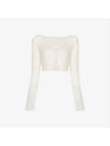 Le Alzou Cropped Mohair Cardigan White - JACQUEMUS - BALAAN 2