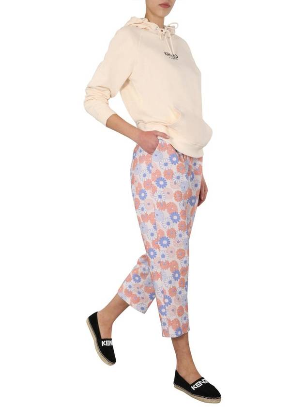 flower pattern cropped pants pink - KENZO - BALAAN 3