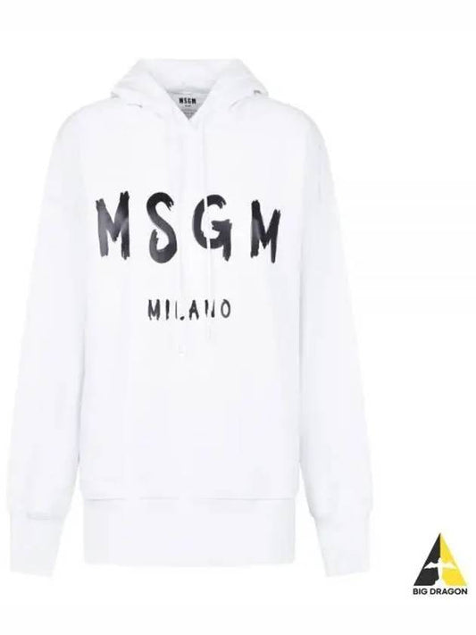 Brushed logo hooded sweatshirt 2000MDM515 200001 01 - MSGM - BALAAN 2