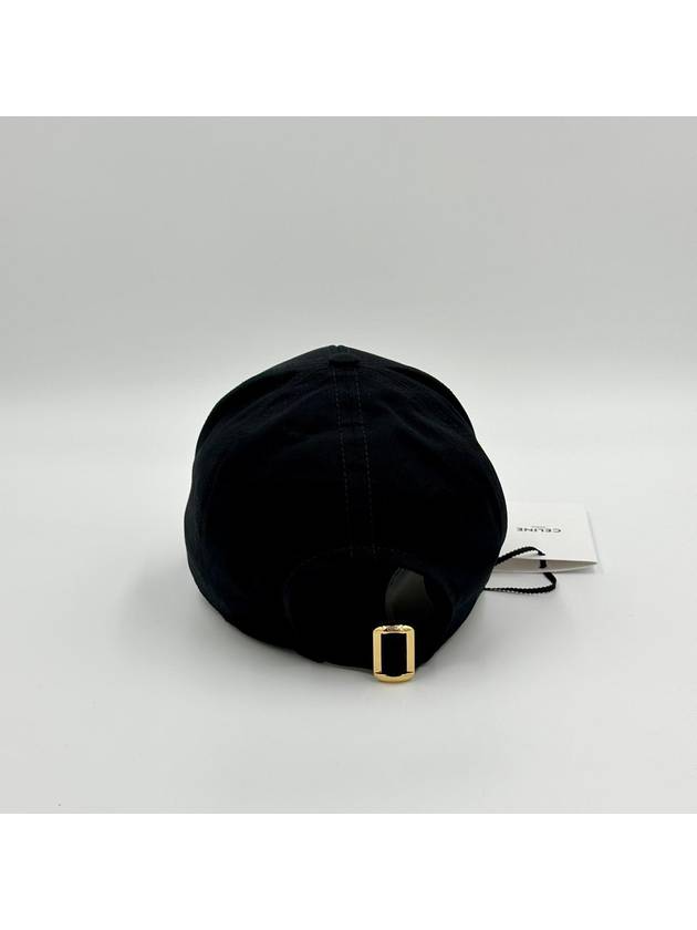 Embroidered Logo Cotton Ball Cap Black - CELINE - BALAAN 7