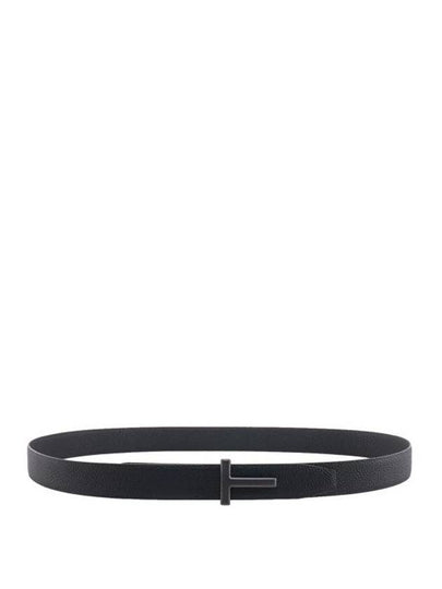 Black Reversible Leather Belt Black - TOM FORD - BALAAN 2