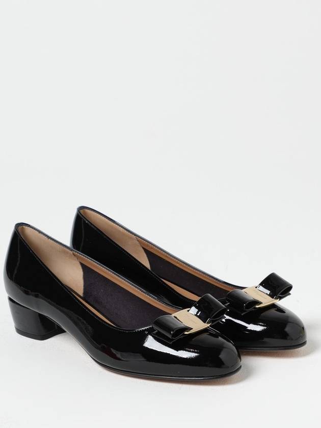 Vara Bow Patent Pumps Black - SALVATORE FERRAGAMO - BALAAN 3