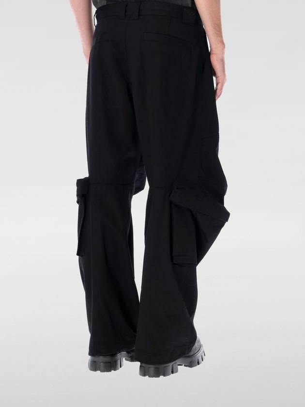 P Arne A Technical Cotton Twill Cargo Wide Pants Black - DIESEL - BALAAN 3