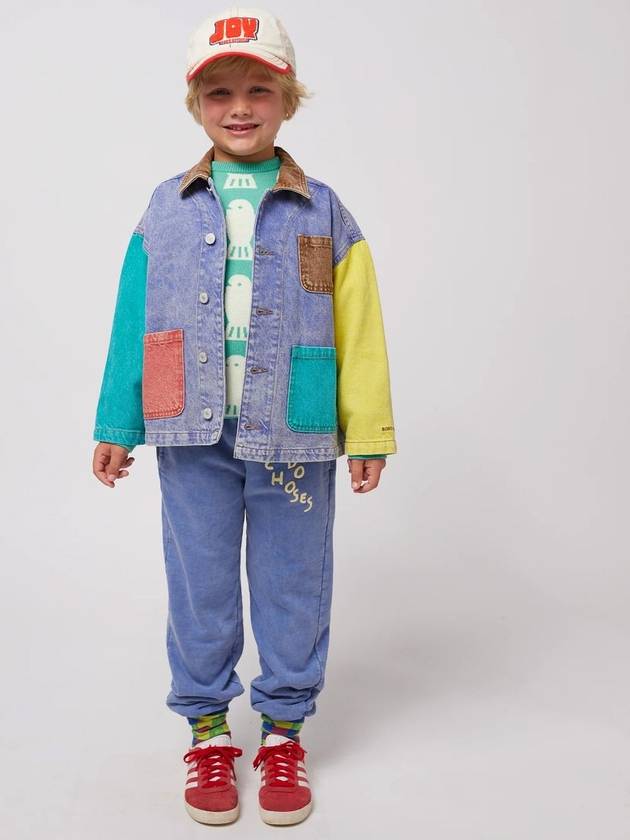 children s denim jacket Color block B125AC106 - BOBO CHOSES - BALAAN 4