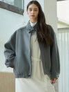 High neck shorts coat gray - MITTE - BALAAN 3