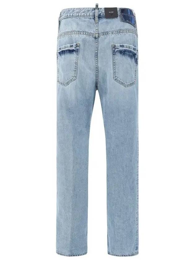 Distressed Straight Jeans Light Blue - DSQUARED2 - BALAAN 3