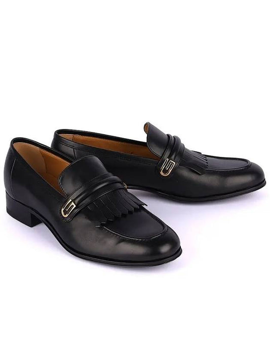 Mirror G Leather Loafers Black - GUCCI - BALAAN 2