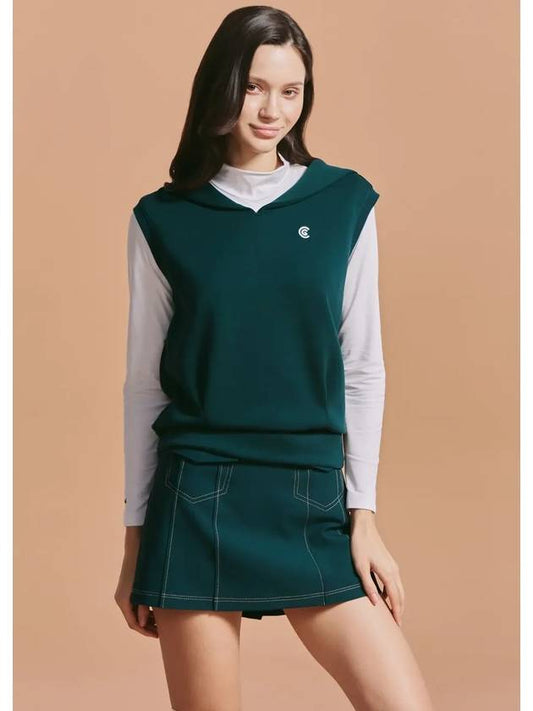 Women s Soft Touch Sailor Collar Vest Dark Green - CLEVELAND GOLF - BALAAN 1