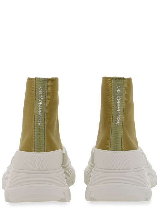 Women's Tread Slick High Top Sneakers Green - ALEXANDER MCQUEEN - BALAAN 3