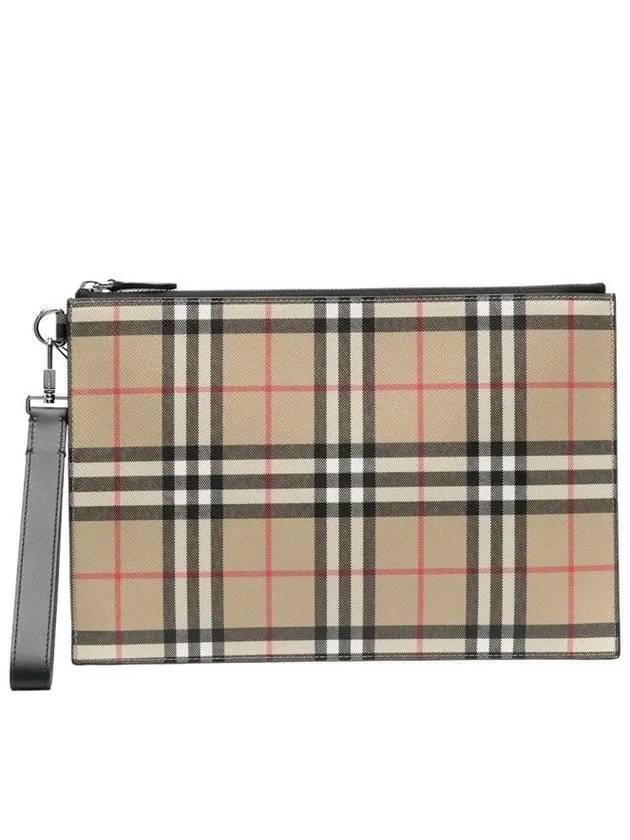 Vintage Check Clutch Bag Beige - BURBERRY - BALAAN 11