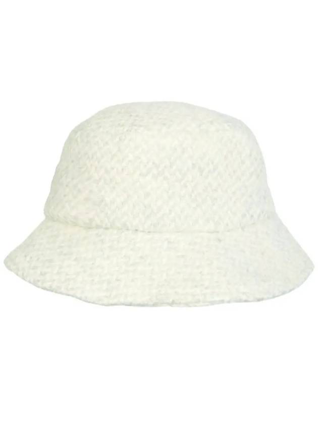 Denzi Logo Wool Bucket Hat Chalk - ISABEL MARANT - BALAAN.