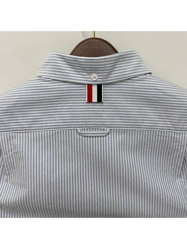 Women's Armband University Striped Oxford Shirt Blue - THOM BROWNE - BALAAN 10