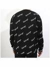 Men's Script Logo Wool Knit Black - BALENCIAGA - BALAAN 5