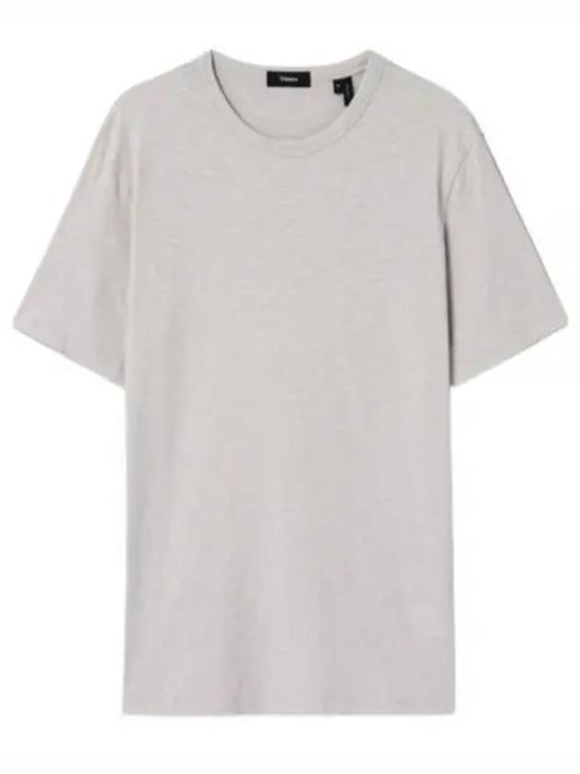 Men's Essential Cosmos Short Sleeve T-Shirt Beige - THEORY - BALAAN 1