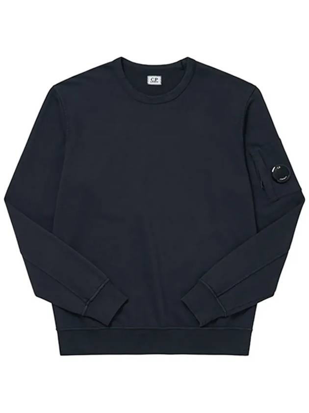 Light Fleece Crew Neck Sweatshirt Navy - CP COMPANY - BALAAN 4