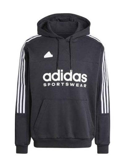 House of Tiro Fleece Hoodie Top Black - ADIDAS - BALAAN 2