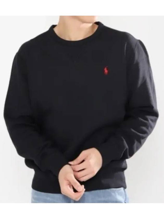 Embroidered Logo Pony Crew Neck Sweatshirt Black - POLO RALPH LAUREN - BALAAN 2