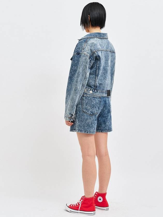 Jinro Cropped Trucker Denim Jacket Blue - C WEAR BY THE GENIUS - BALAAN 10