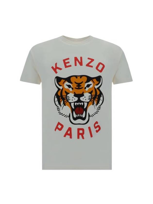 Lucky Tiger Short Sleeve T-Shirt White - KENZO - BALAAN 2