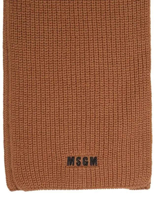 Kids Logo Scarf Pink Brown MS029218 924 - MSGM - BALAAN 3