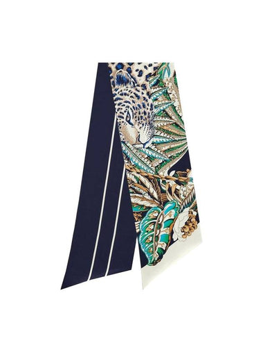 Animalier Print Silk Scarf Navy - SALVATORE FERRAGAMO - BALAAN 1