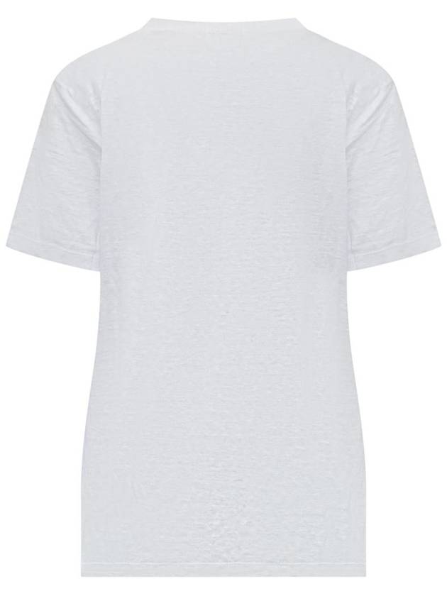 Zewel Print Cotton Short Sleeve T-Shirt White - ISABEL MARANT ETOILE - BALAAN 3