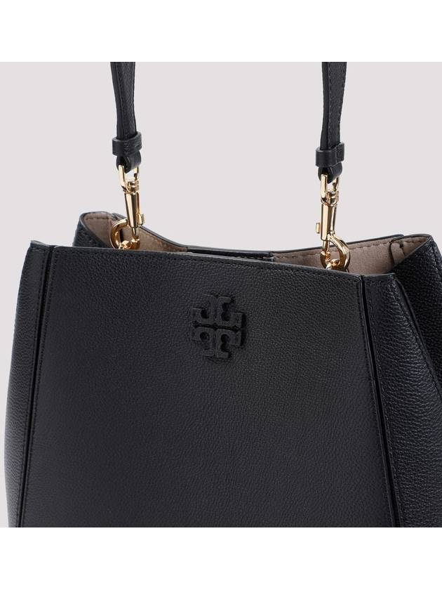 Logo Leather Bucket Bag Black - TORY BURCH - BALAAN 5