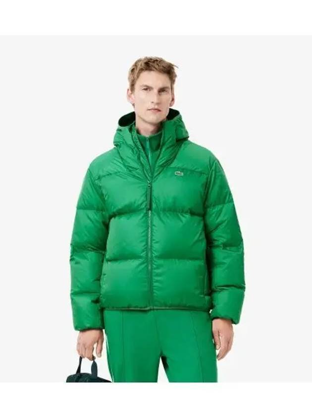 Men s Hooded Down Puffer Light Green - LACOSTE - BALAAN 1