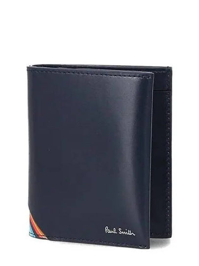 Paul Smith Striped Logo Compact Half Wallet Navy - PAUL SMITH - BALAAN 2