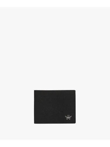 Himmel Embossed Leather Half Wallet Black - MCM - BALAAN 1