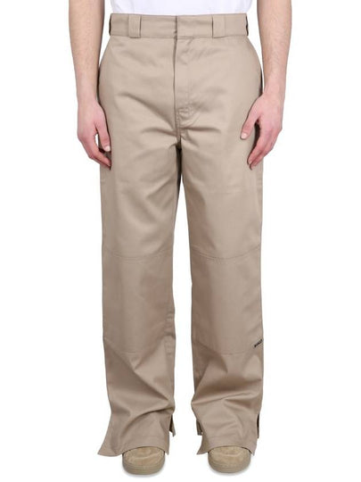 Reversed Waistband Chino Straight Pants Beige - PALM ANGELS - BALAAN 2