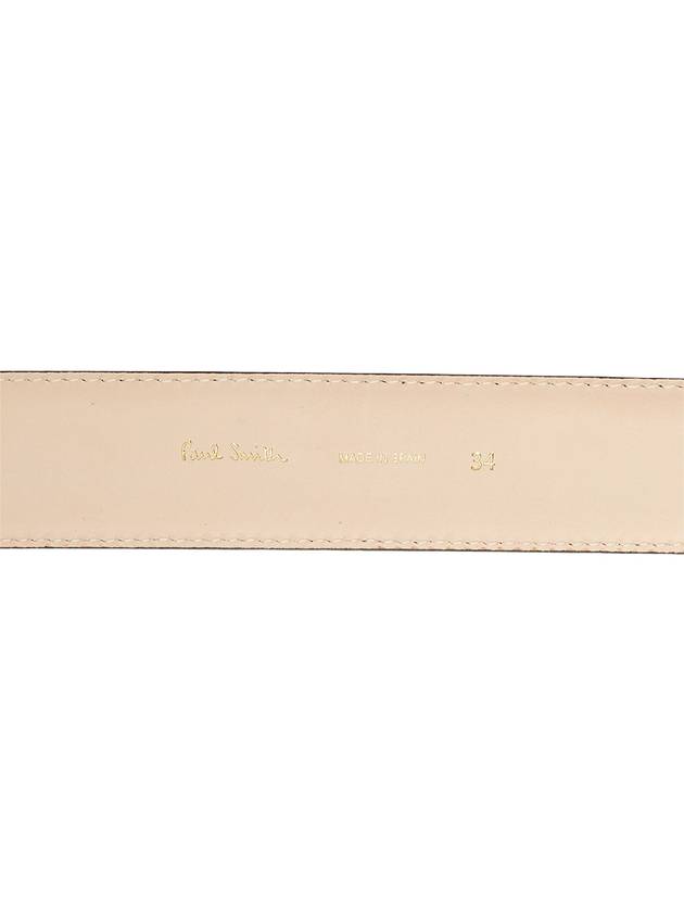 Signature Striped Leather Belt Black - PAUL SMITH - BALAAN 8