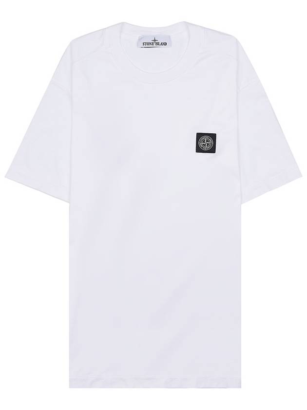 Logo Patch Short Sleeves T-Shirt White - STONE ISLAND - BALAAN 11