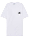 Logo Patch Short Sleeves T-Shirt White - STONE ISLAND - BALAAN 2