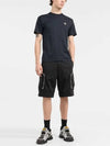 Logo Patch Short Sleeve T-Shirt Navy - STONE ISLAND - BALAAN 4