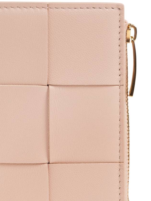 Cassette Zipper Bifold Half Wallet Light Pink - BOTTEGA VENETA - BALAAN 6