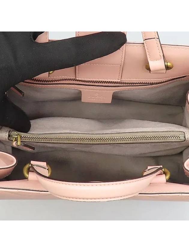 448054 Pink Leather Matelasse Chevron GG Logo Marmont Tote Bag Shoulder Strap 2WAY - GUCCI - BALAAN 6