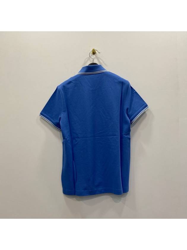 logo patch short sleeve PK shirt blue - MONCLER - BALAAN 7