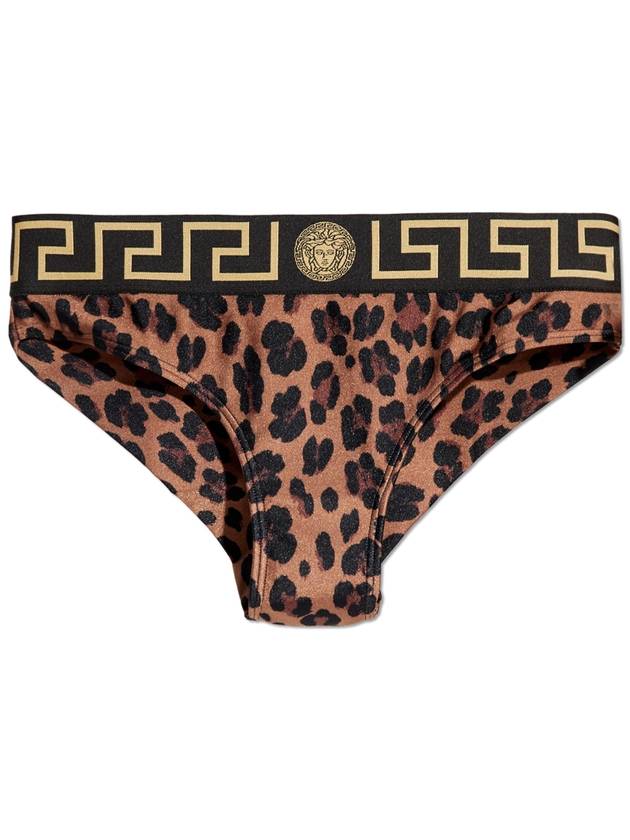 leopard print swimsuit bottom brown - VERSACE - BALAAN 2