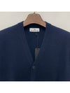 Men's Wappen Patch Button Cardigan Navy - STONE ISLAND - BALAAN 5