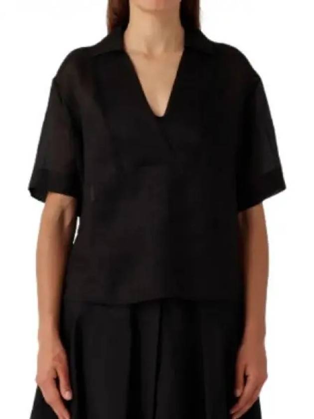 Bronzo Ramie Blouse Black - MAX MARA - BALAAN 2