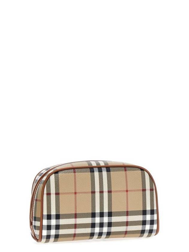 Check Travel Small Pouch Bag Beige - BURBERRY - BALAAN 3