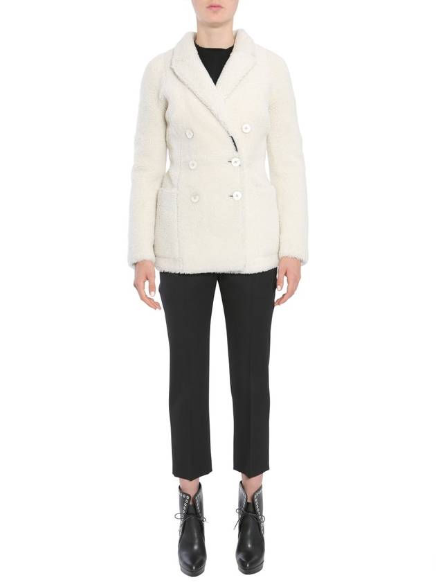 Women's Wool Double Coat White - ALEXANDER MCQUEEN - BALAAN 2