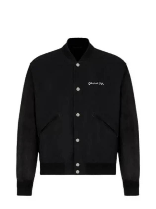 Tag Wool Blend Varsity Jacket Black - DIOR - BALAAN 2