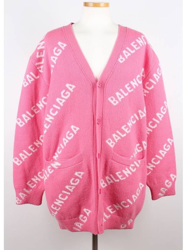 multi logo cardigan - BALENCIAGA - BALAAN 1