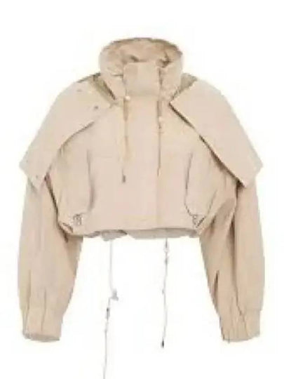 Women's La Raphia Crop Parka Beige - JACQUEMUS - BALAAN 2