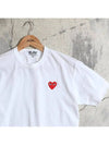 24SS Unisex Heart Logo Short Sleeve T-Shirt - COMME DES GARCONS PLAY - BALAAN 3